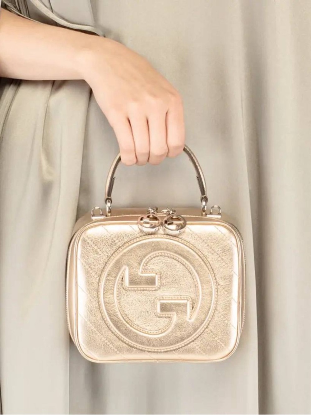 Gucci Blondie Gold Leather Top Handle Bag - Picture 3 of 12